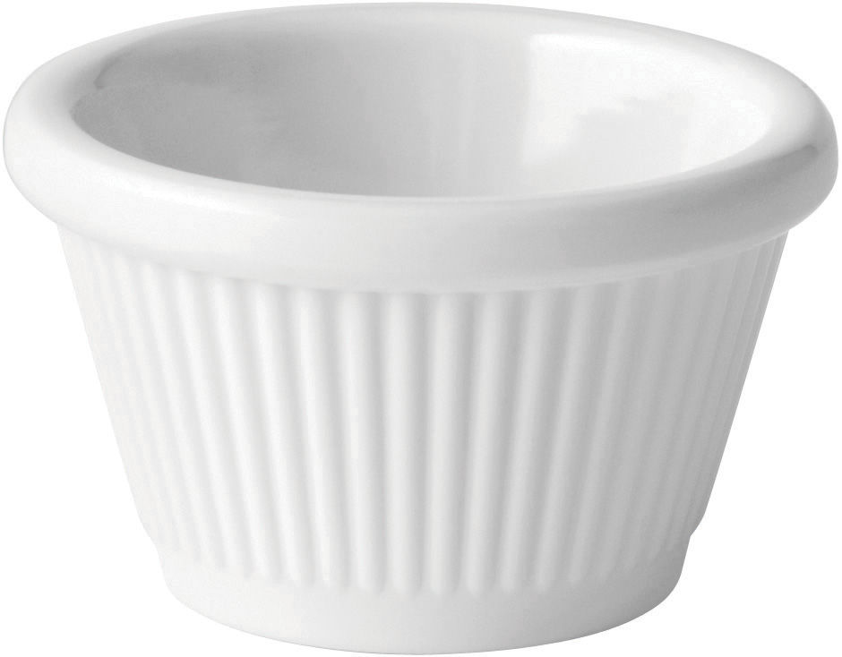 Fluted White Ramekin 1oz (3cl) - JMP209-000000-B01012 (Pack of 12)